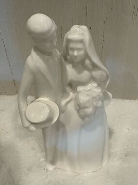 Royal Doulton White Porcelain Bride and Groom Figurine